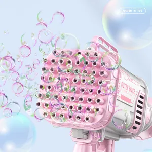 2022 New 60 holds outdoor bubble gun for kid electric Soap Fan bubble gun toys With 2 bottles