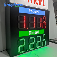 Letrero Digital LED para Gasolinera, Letrero Luminoso Personalizado para Precios de Gasolina, Tótem de Señalización Exterior para Precios de Gasolina