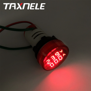 Đồng Hồ Đo 22MM Hiển Thị Kỹ Thuật Số Vòng Vuông Vôn Kế Kép Ampe Kế Điện Áp Hiện Tại 100a Ampe Kế Đèn Tín Hiệu LED - Product Image 6