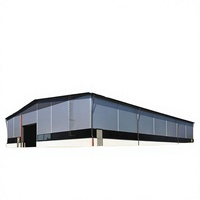 Bâtiment métallique de stockage logistique industriel à grande portée, préfabriqué, personnalisé, structure en acier, style ferme moderne, OEM ODM
