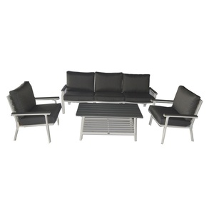 Ensemble de meubles d'extérieur en rotin PE à cadre en acier pour patio et jardin - Product Image 4