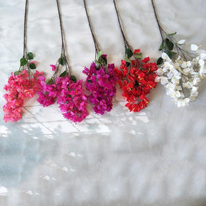 E-L002 Longues Branches Fleur <span class=keywords><strong>De</strong></span> Prunier Artificielle Rouge Bougainvilliers Speetabilis Décoration Fleurs - Product Image 4