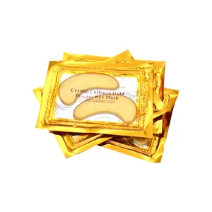 Maschera per gli occhi in oro 24 carati di vendita calda, cuscinetti per gli occhi al collagene in gel d'oro 24 carati, maschere per gli occhi-con collagene sotto le bende per gli occhi