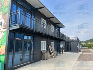 <span class=keywords><strong>BOX</strong></span> SPACE Maison Conteneur Industrielle Préfabriquée Modulaire 20 pieds Conteneur Plat 40 pieds Luxe Acier Léger - Product Image 5