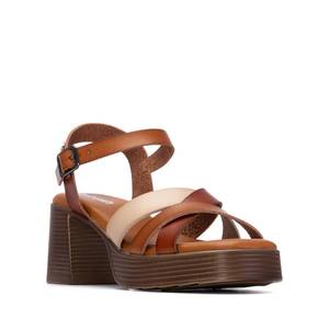Sandales à talons pour femmes Refresh en cuir, talon de 7 cm, taille 37, style plateforme - Product Image 2