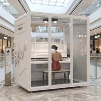 Cabine de piano insonorisée, cabine de bureau insonorisée, cabine d'enregistrement simple, installation facile, pod de formation à domicile CE