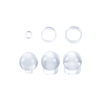 Supports ronds transparents en acrylique pour collections de minéraux et pierres précieuses, présentoir durable pour œufs de Pâques et sphères de pierres précieuses