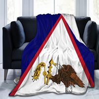 Plaid personnalisé sur le thème de la Samoa américaine, en tissu chaud et confortable, idéal pour un cadeau de pendaison de crémaillère et une utilisation décontractée.
