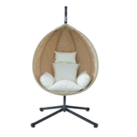 Nouvelle chaise suspendue en fer forgé moderne pour jardin et cour, balançoire panier suspendu en métal, hamac relaxant inclinable pour extérieur et balcon