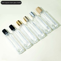 Emballage de boule roulante rectangulaire de 5ml 10ml 15ml personnalisé de luxe conteneur d'huile de parfum de crème contour des yeux rouleau de verre sur bouteille