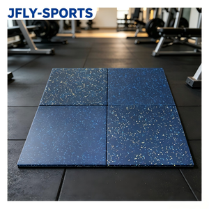 Baldosas de caucho entrelazadas resistentes al desgaste para gimnasios, de fácil instalación, para clubes de fitness comerciales y espacios de entrenamiento en casa. - Product Image 1