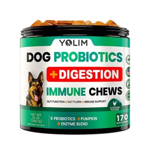 Masticables Probióticos para Perros a Precio de Mayoreo para el Cuidado de la Salud de las Mascotas, Previenen el Vómito con Extracto de <span class=keywords><strong>Aloe</strong></span> Vera, 170 Masticables para Todas las Razas - Product Image 1