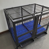 Cage pour chien XXL de haute qualité et confortable, personnalisée, à double porte, en fer, pour chien de grande taille, pour l'extérieur