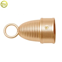 Embouts de cordon en forme de cloche personnalisés, en métal doré mat, avec lettres, pour vêtements, accessoires décoratifs, logo, embouts de verrouillage pour abaya