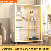Meuble pour chat PAIPET, villa pour chat en bois moderne, armoire à plusieurs niveaux, maison pour chat d'intérieur avec éclairage LED, OEM personnalisé, vente en gros
