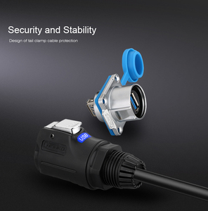 Cnlinko Không Thấm Nước Chế Độ Kép Tín Hiệu IP68 Kết Nối Sợi Quang Điện Hàng Không Thông Tư Kết Nối - Product Image 4