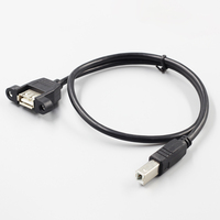 Kabel pemasangan Panel USB tipe B pria ke Tipe A Wanita