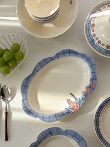 New Product Hot Sale Vintage Elegant Blue Pattern Ceramic Dinnerware <b>Sets</b> Creative Series <b>Microwave</b> Safe Dishwasher Safe - Product Image 3