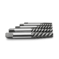 GSR Jeu d'extracteurs de vis à NO.2-NO.8 Outils à main d'extraction de vis dénudées en acier allié chromé Extracteur de vis à filetage