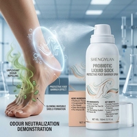 Spray liquide probiotique OEM sous marque privée pour chaussettes et pieds, à base d'ingrédients fermentés et d'huile d'arbre à thé micro-encapsulée, rafraîchissant, protection pour chaussures