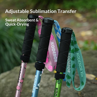 Bâton de randonnée télescopique pliable ultra-léger en alliage d'aluminium EVA pour enfants Little Angel Série 1, longueur réglable, avec verrouillage externe