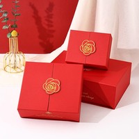 Boîte à cosmétiques personnalisée de luxe, emballage magnétique à double porte, boîte à bijoux avec doublure en papier pour bagues, bracelets et colliers