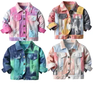 FuYU The New Listing Toddler & kids Fashion Iridescent Color Denim jacket in Spring and Fall