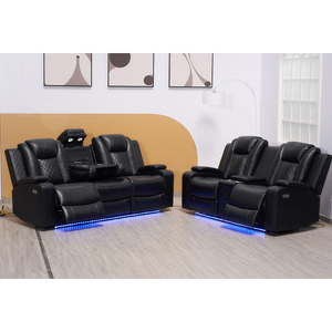 Cao cấp đa chức năng sang trọng ghế sofa điện 3 + 2 + 1 Recliner cắt sofa Set đồ nội thất nhà phòng khách ghế sofa - Product Image 4
