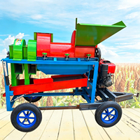 Batteuse multifonctionnelle pour soja, sorgho, maïs, blé – Machine à battre les céréales avec moteur à essence