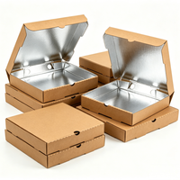Boîte à pizza personnalisée avec doublure en aluminium, isolée thermiquement, résistante à la graisse, pour livraison longue distance, vente en gros