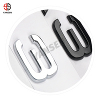 Lettres et chiffres 3D chromés noirs brillants pour A3 A7 A8 Q7 A5 A6 A4 Q2 Q3 Q5 – Emblème, plaque signalétique, badge, autocollant pour coffre de voiture