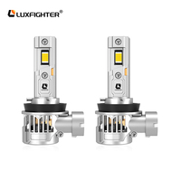 Ampoule de phare LED Q58 Plug-and-Play 80W 10600LM avec ventilateur de refroidissement H4 H7 H11 H13 9005 9006 9012 6500K Blanc Froid pour Conduite Nocturne 1 Pièce