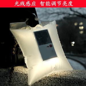 Solar Powered Camping Lamp LED Portable <b>Inflatable</b> Light Outdoor Use 120 Lm/W Lithium Battery Freestanding - Product Image 2