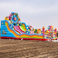 Château gonflable géant de qualité commerciale, résistant aux UV, pour l'extérieur, avec labyrinthe et aire de jeux pour enfants, best-seller