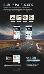 360 도 파노라마 자동차 DVR 12 인치 화면 <span class=keywords><strong>4</strong></span> 채널 FHD 2K 비디오 레코더 170 도 대시 캠 5G WIFI GPS 야간 투시경 - Product Image 3