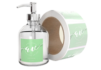 Étiquettes Personnalisées en Rouleau pour Bouteilles de Produits de Soins de Beauté Étanche, Impression d'Autocollants avec Logo pour Bain et Corps