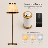 Lampe de table sans fil DC haute et simple avec module LED rechargeable magnétique, télécommande et culot E14 pour la location événementielle
