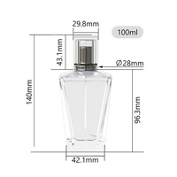Flacon de parfum en verre carré coloré vide 100 ml avec pulvérisateur à pression – Flacon de reconditionnement pour parfum