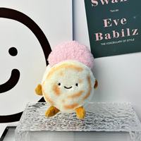 Porte-clés en peluche mignon en forme de hamburger chinois, design réaliste, pour sac