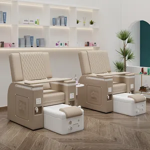 Sedia per manicure pedicure per massaggio elettrico multifunzionale moderna per attrezzature da salone con usb e luce a led