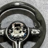 Volant sport complet M en suède avec garniture en carbone tressé et éclairage LED pour BMW F10 M5 F20 F30 F32 M3 F80 M4 F82 M2 F87 F90 F11 F13 X5 F15