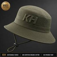 Sombrero de Pescador KH Eco-Explorer de Algodón Orgánico con Certificación GRS, Logotipo Personalizado OEM, Fábrica BSCI, Sostenible
