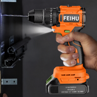 Perceuse à main sans balais 20V, couple de 45 Nm, vitesse variable, embrayage 23+1 vitesses pour l'automobile, le mobilier et le bricolage, batterie 2.0Ah
