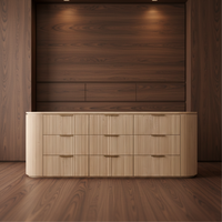 Meuble TV de salon en bois massif de style américain simple avec commode et rangement, personnalisable, livraison en kit