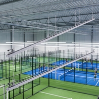 Système d'éclairage LED moderne et fin pour padel, IP65 IK10, lampe sportive modulaire pour terrains intérieurs, P30, éclairage LED asymétrique pour tennis