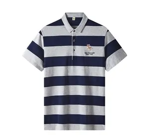 Brand New Spring Summer Short Sleeve T Shirts Stripes Polo Shirt Men Social Business Casual Sweatshirt Clothes