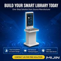 Equipo Inteligente para Bibliotecas, Kiosco de Autoservicio para Check-in y Check-out de Libros, RFID de Alta Frecuencia, Windows 10, Solución de Automatización para Bibliotecas