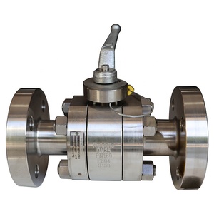 Vannes à boisseau sphérique à commande manuelle montées sur trunnion en acier inoxydable pour gaz, huile et eau de mer, avec raccords à bride et isolation soudée - Product Image 1