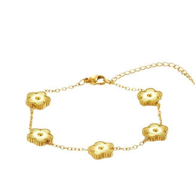 A 13MM gold double-sided embroidered bracelet