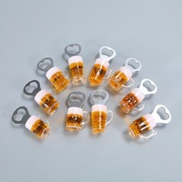Ouvre-bouteille en forme de verre de bière portable en vrac bon marché écologique souvenir promotionnel avec magnétique
